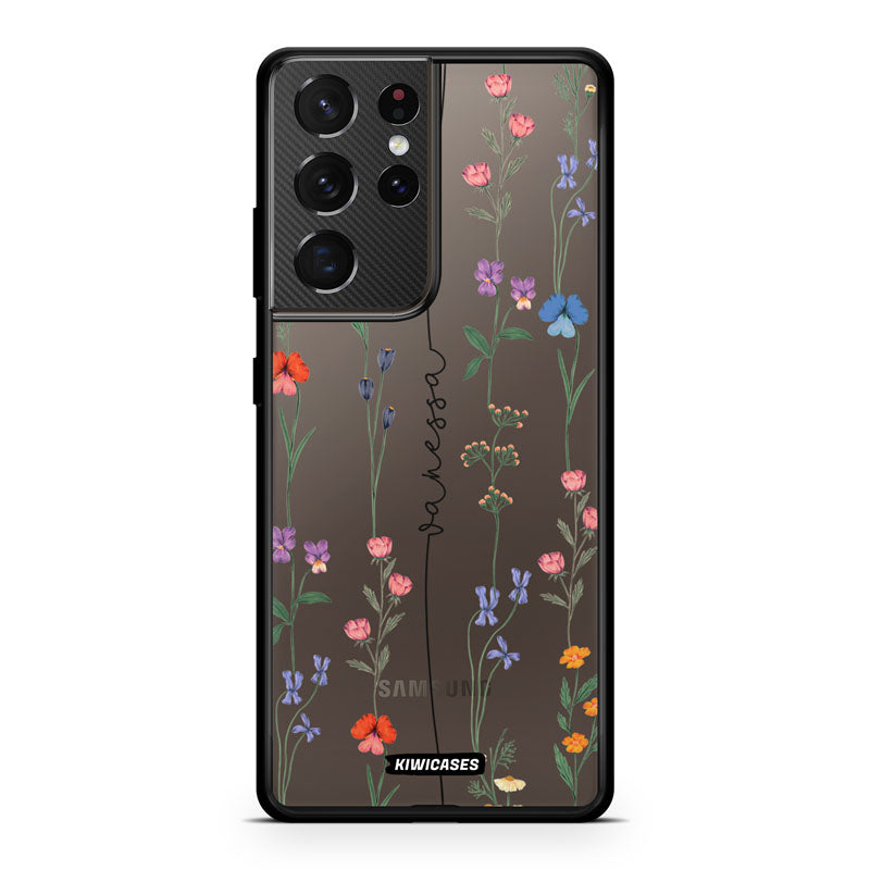 Floral String Black - Galaxy S21 Ultra - Custom