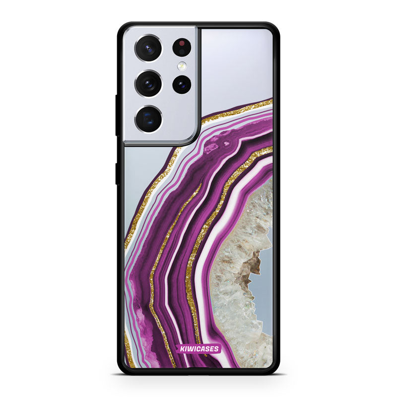 Purple Agate Crystal - Galaxy S21 Ultra