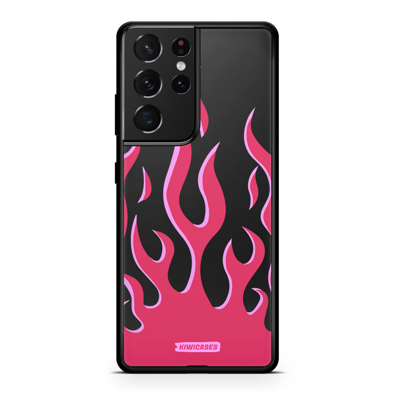 Pink Fire Flames - Galaxy S21 Ultra