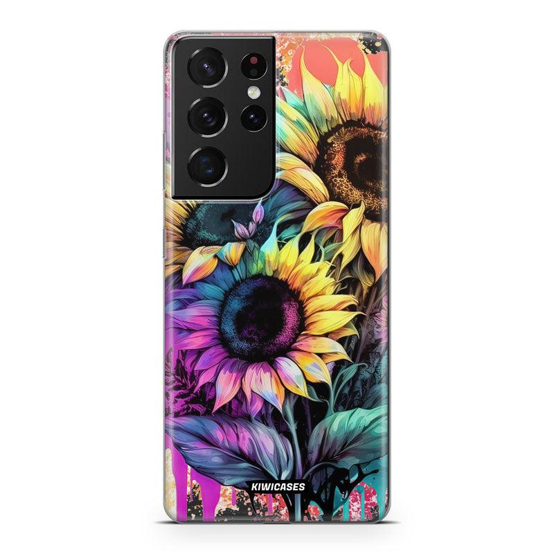 Neon Sunflowers - Galaxy S21 Ultra