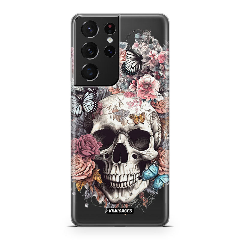 Dusty Floral Skull - Galaxy S21 Ultra