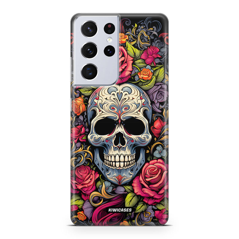 Floral Skull - Galaxy S21 Ultra