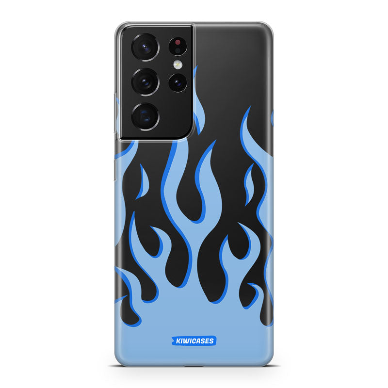 Blue Fire Flames - Galaxy S21 Ultra