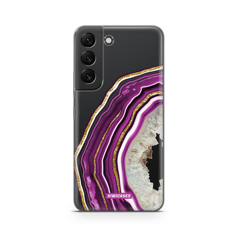 Purple Agate Crystal - Galaxy S22