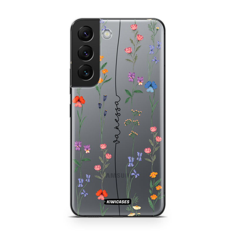 Floral String Black - Galaxy S22 Plus - Custom