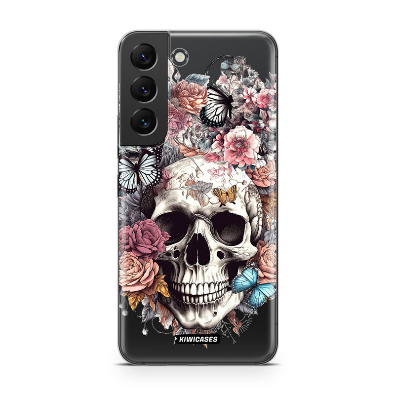 Dusty Floral Skull - Galaxy S22 Plus