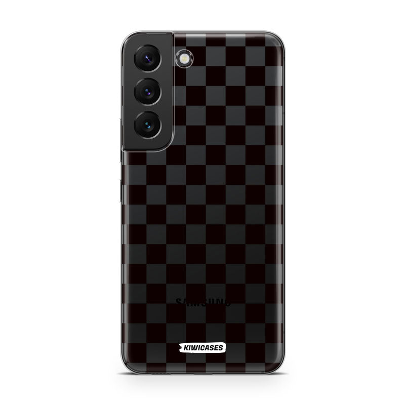 Black Checkers - Galaxy S22 Plus