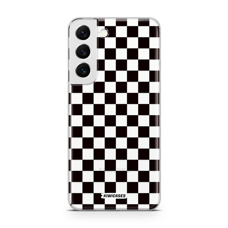 Black Checkers - Galaxy S22 Plus