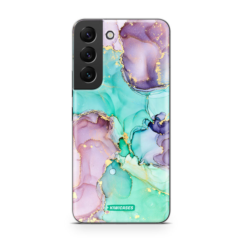 Green Purple Marble - Galaxy S22 Plus