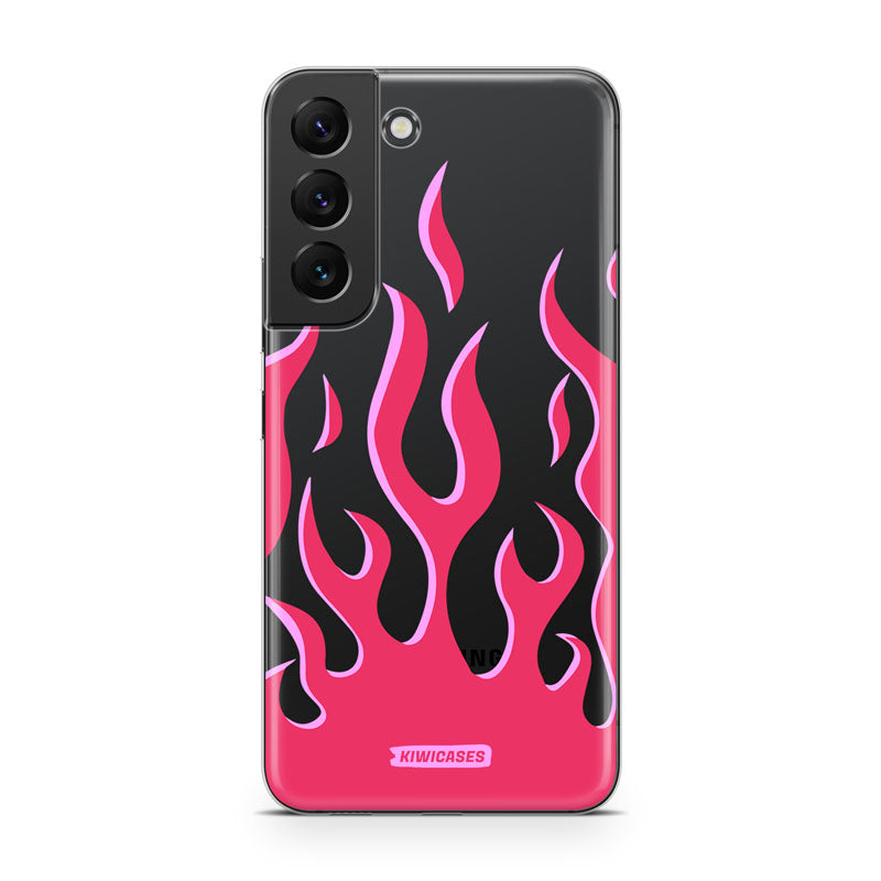 Pink Fire Flames - Galaxy S22 Plus
