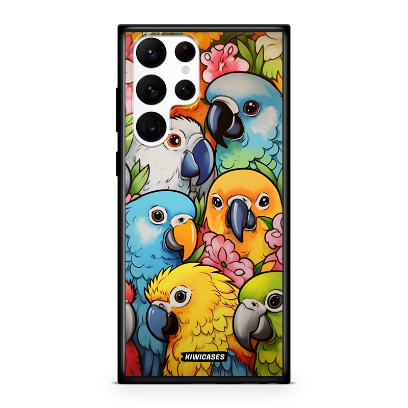 Cute Parrots - Galaxy S22 Ultra