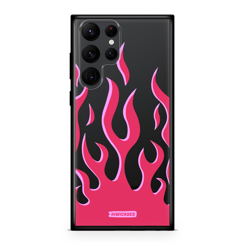 Pink Fire Flames - Galaxy S22 Ultra