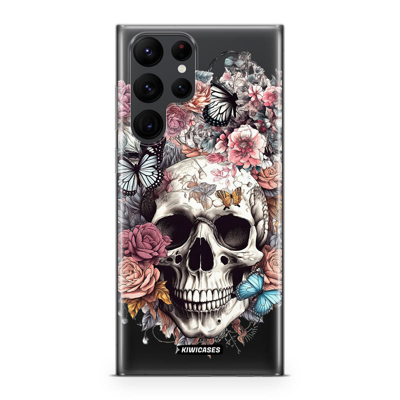 Dusty Floral Skull - Galaxy S22 Ultra