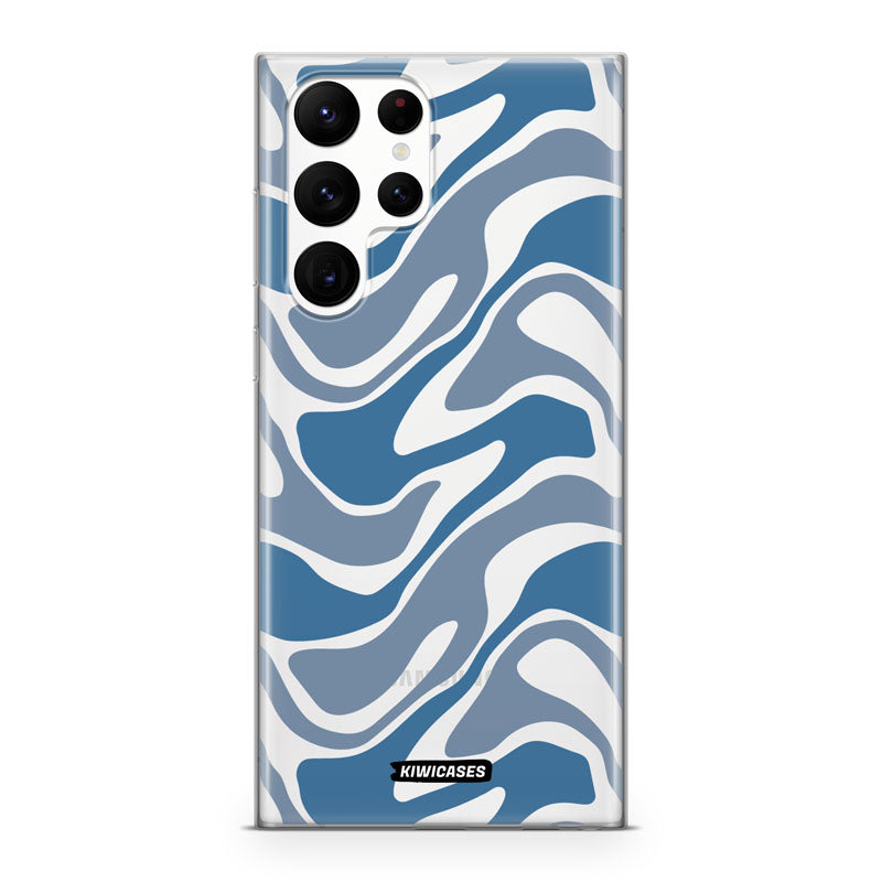 Liquid Blue Waves - Galaxy S22 Ultra