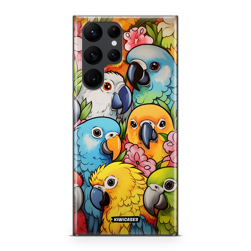 Cute Parrots - Galaxy S22 Ultra