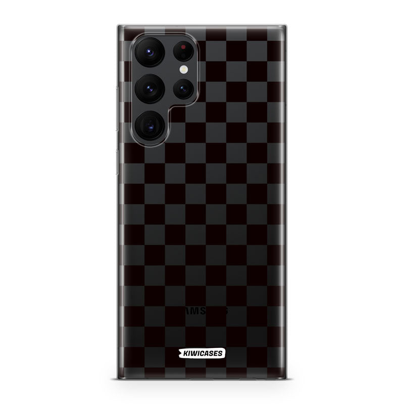 Black Checkers - Galaxy S22 Ultra