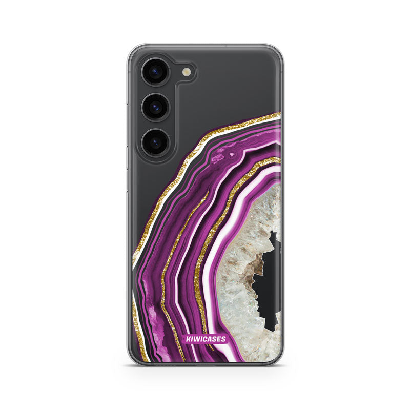 Purple Agate Crystal - Galaxy S23