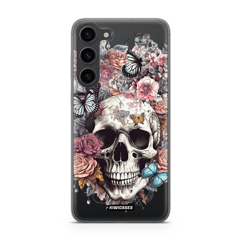 Dusty Floral Skull - Galaxy S23 Plus