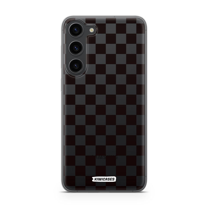 Black Checkers - Galaxy S23 Plus