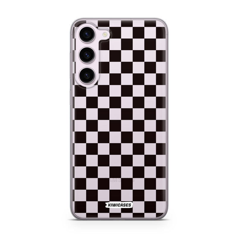 Black Checkers - Galaxy S23 Plus