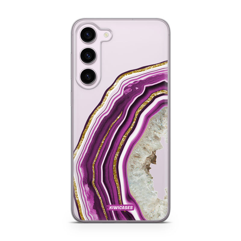 Purple Agate Crystal - Galaxy S23 Plus