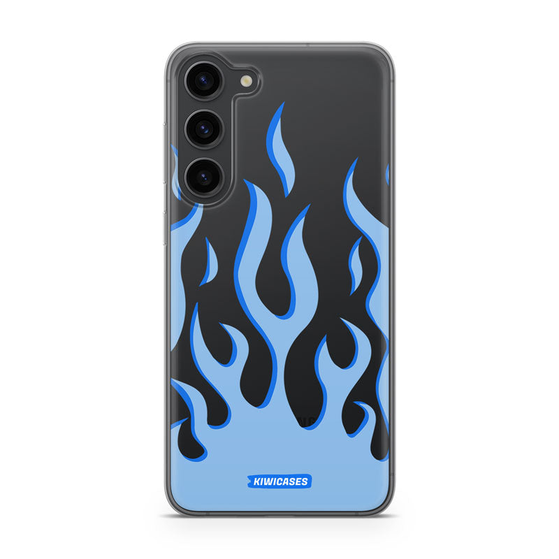 Blue Fire Flames - Galaxy S23 Plus