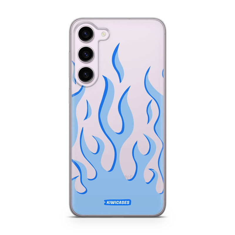 Blue Fire Flames - Galaxy S23 Plus