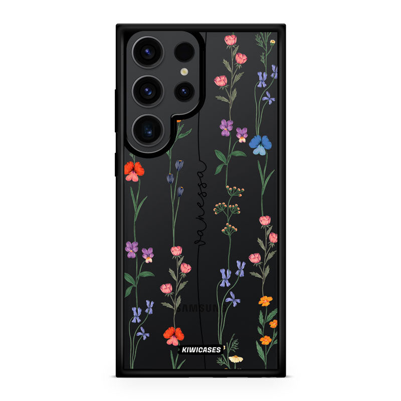 Floral String Black - Galaxy S23 Ultra - Custom