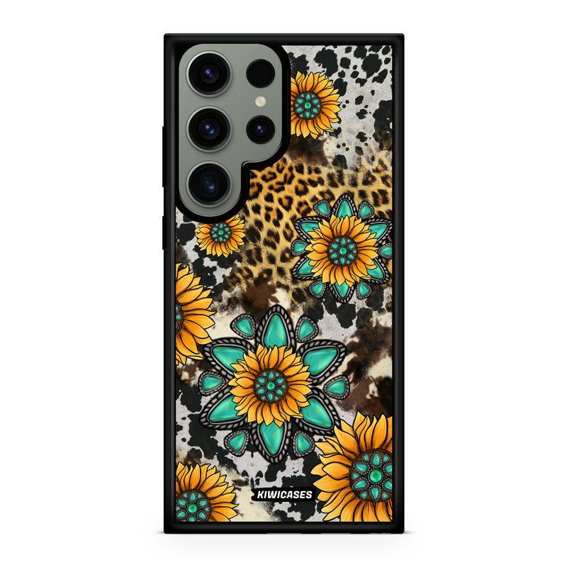 Gemstones and Sunflowers - Galaxy S23 Ultra