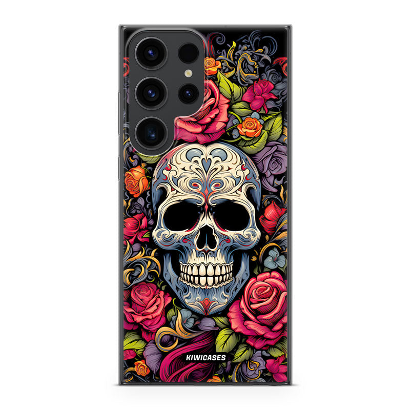 Floral Skull - Galaxy S23 Ultra