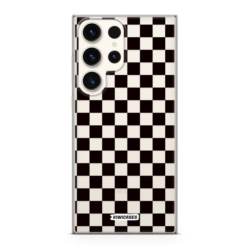 Black Checkers - Galaxy S23 Ultra