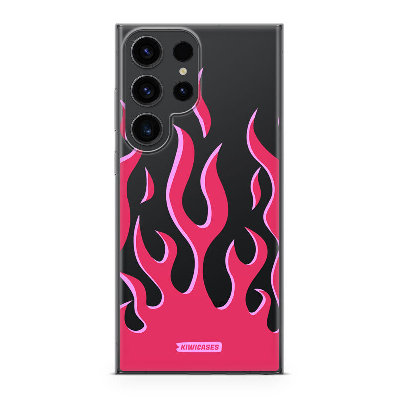 Pink Fire Flames - Galaxy S23 Ultra