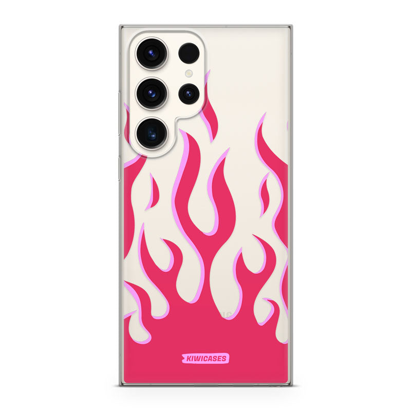Pink Fire Flames - Galaxy S23 Ultra