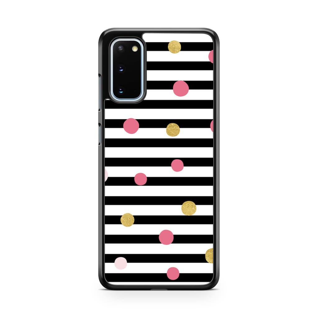 Striped Polka Dots Phone Case - Galaxy S20 - Phone Case