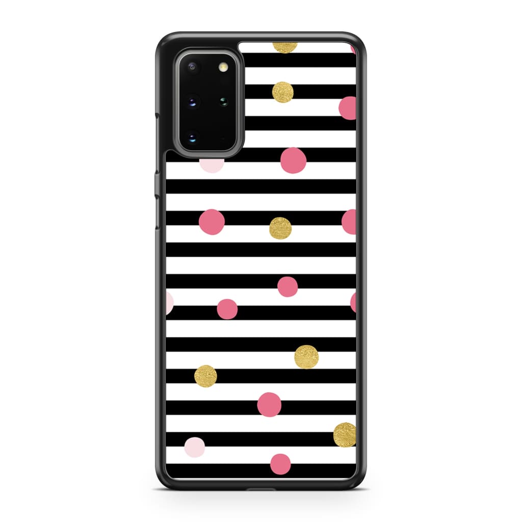 Striped Polka Dots Phone Case - Galaxy S20 Plus - Phone Case