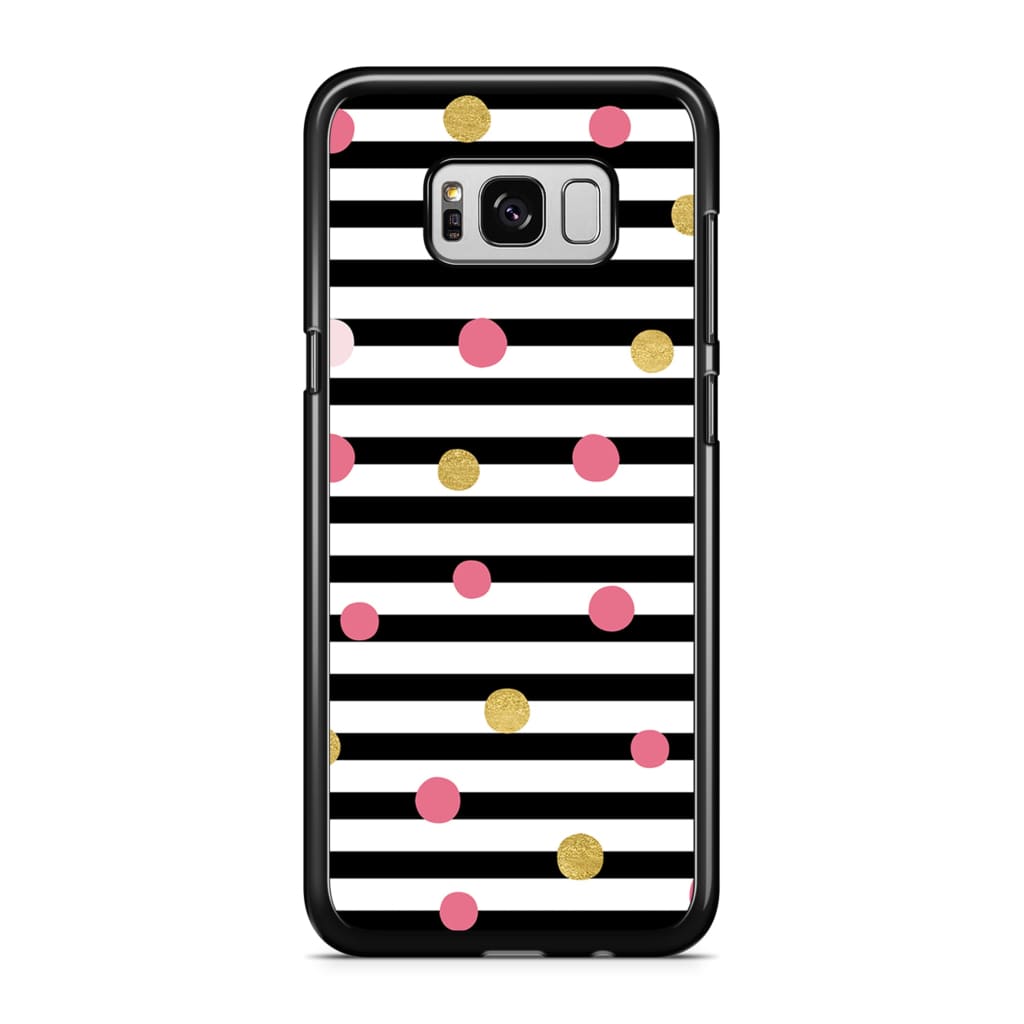 Striped Polka Dots Phone Case - Galaxy S8 Plus - Phone Case