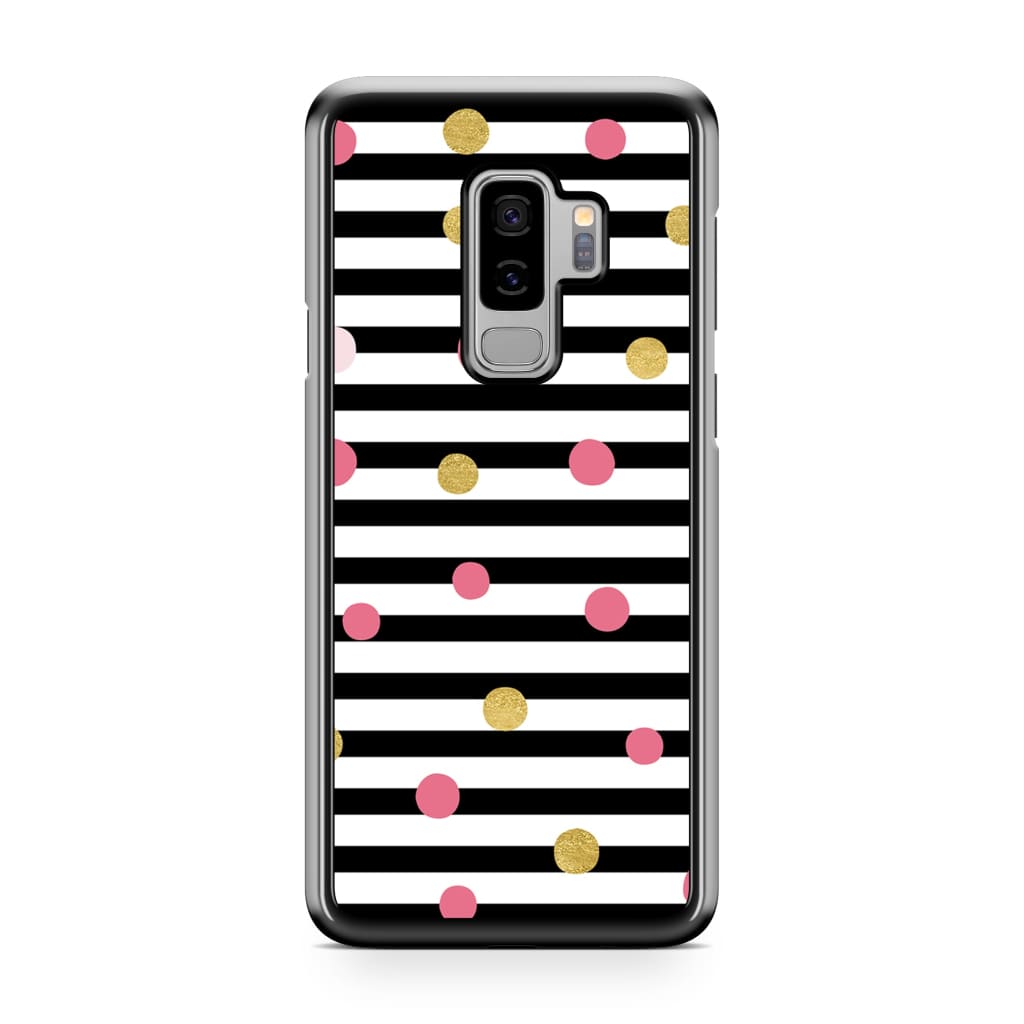 Striped Polka Dots Phone Case - Galaxy S9 Plus - Phone Case