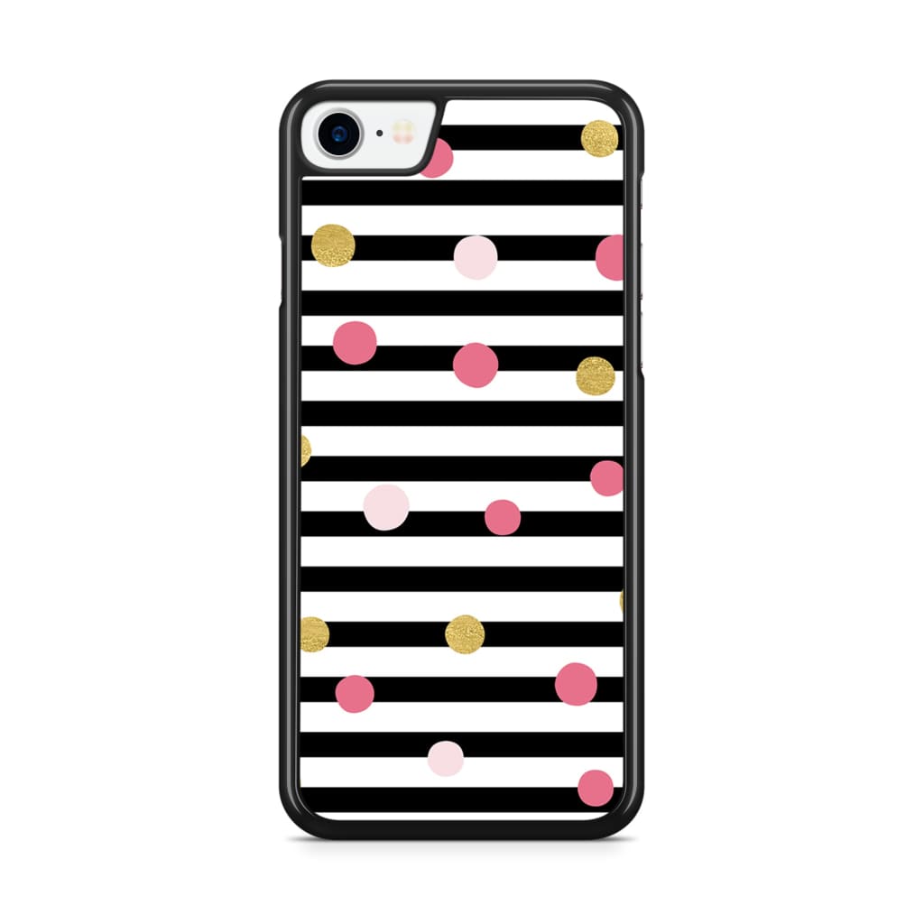 Striped Polka Dots Phone Case - iPhone SE/6/7/8 - Phone Case