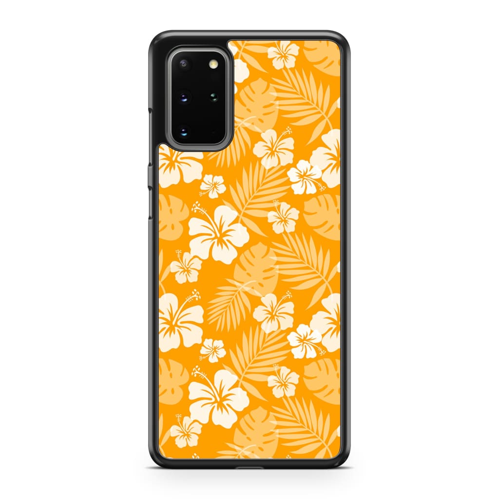 Tangerine Hibiscus Phone Case - Galaxy S20 Plus - Phone Case