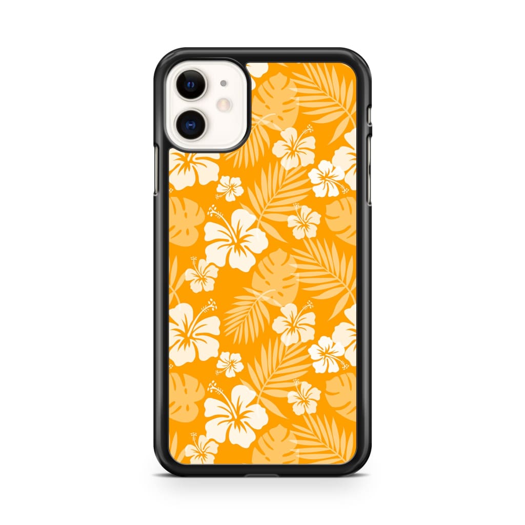 Tangerine Hibiscus Phone Case - iPhone 11 - Phone Case
