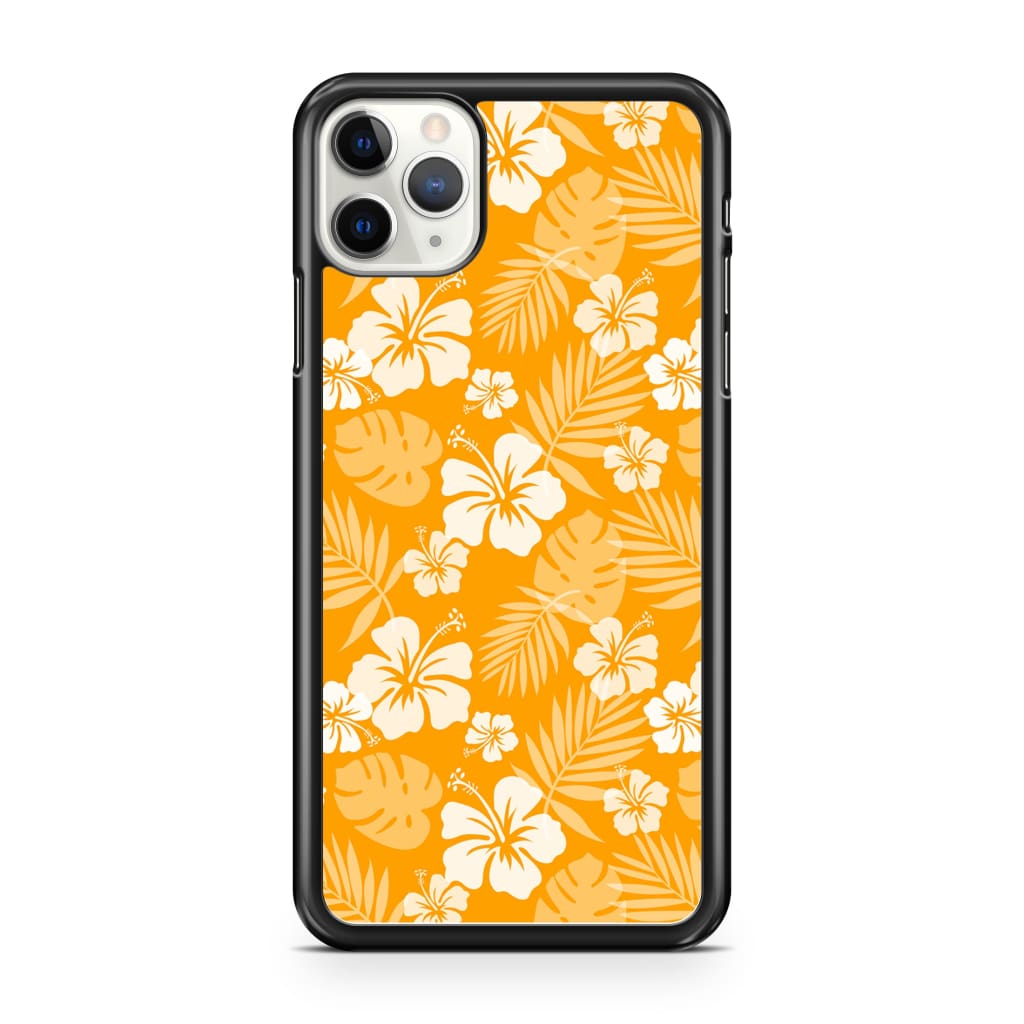 Tangerine Hibiscus Phone Case - iPhone 11 Pro Max - Phone 