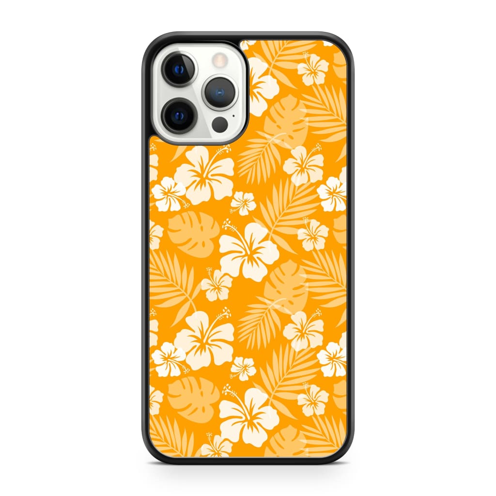Tangerine Hibiscus Phone Case - iPhone 12 Pro Max - Phone 