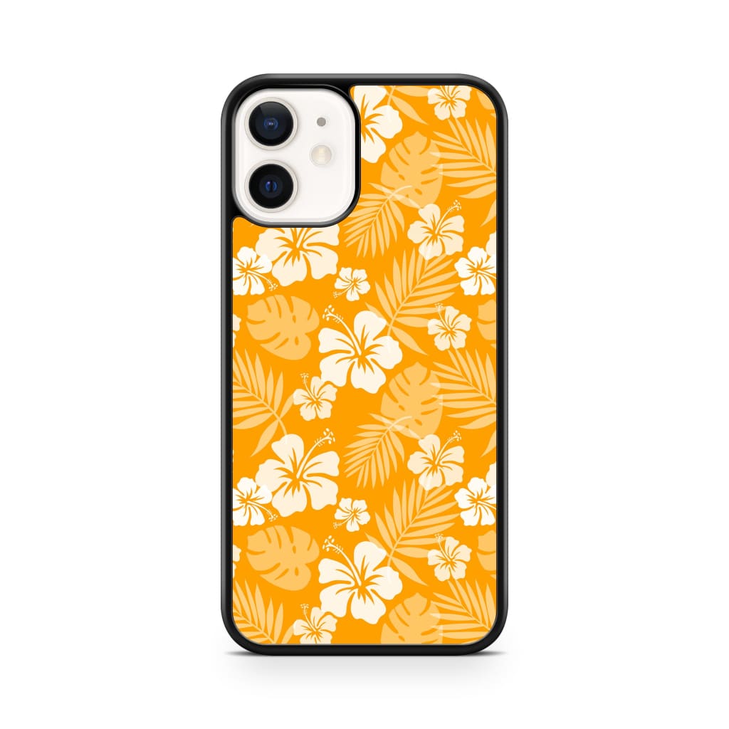 Tangerine Hibiscus Phone Case - iPhone 12/12 Pro - Phone 