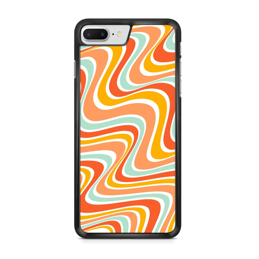 Tangerine Retro Waves Phone Case - iPhone 6/7/8 Plus - Phone