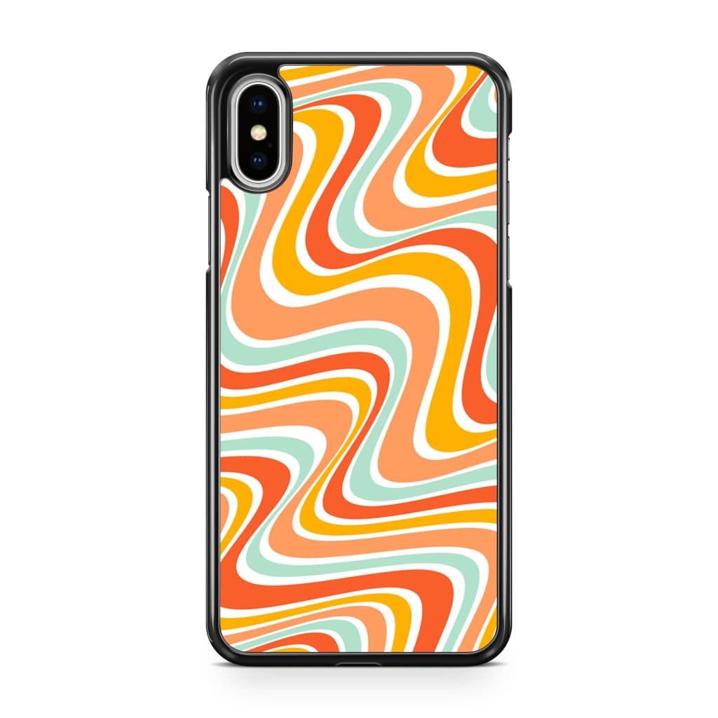Tangerine Retro Waves Phone Case - iPhone XS Max - Phone 