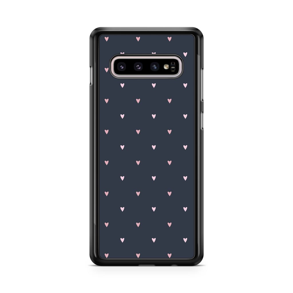 Tiny Navy Hearts - Galaxy S10 - Phone Case