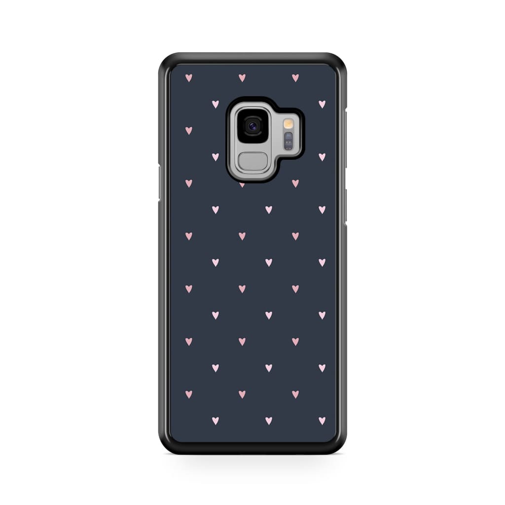 Tiny Navy Hearts - Galaxy S9 - Phone Case
