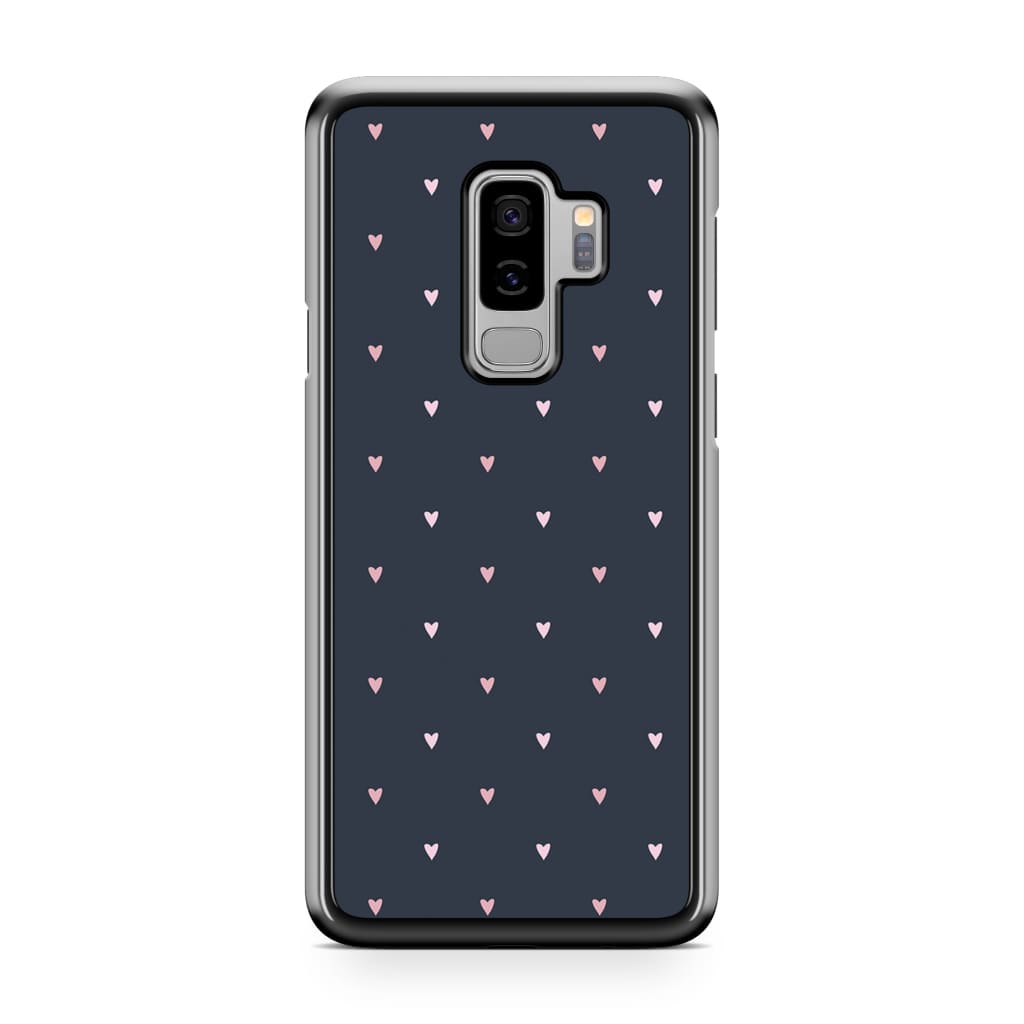 Tiny Navy Hearts - Galaxy S9 Plus - Phone Case