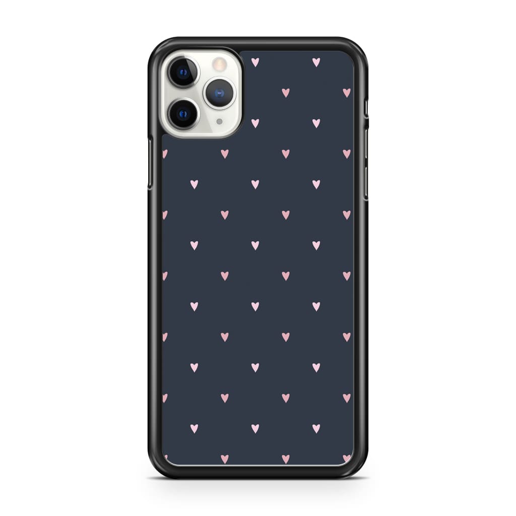 Tiny Navy Hearts - iPhone 11 Pro Max - Phone Case