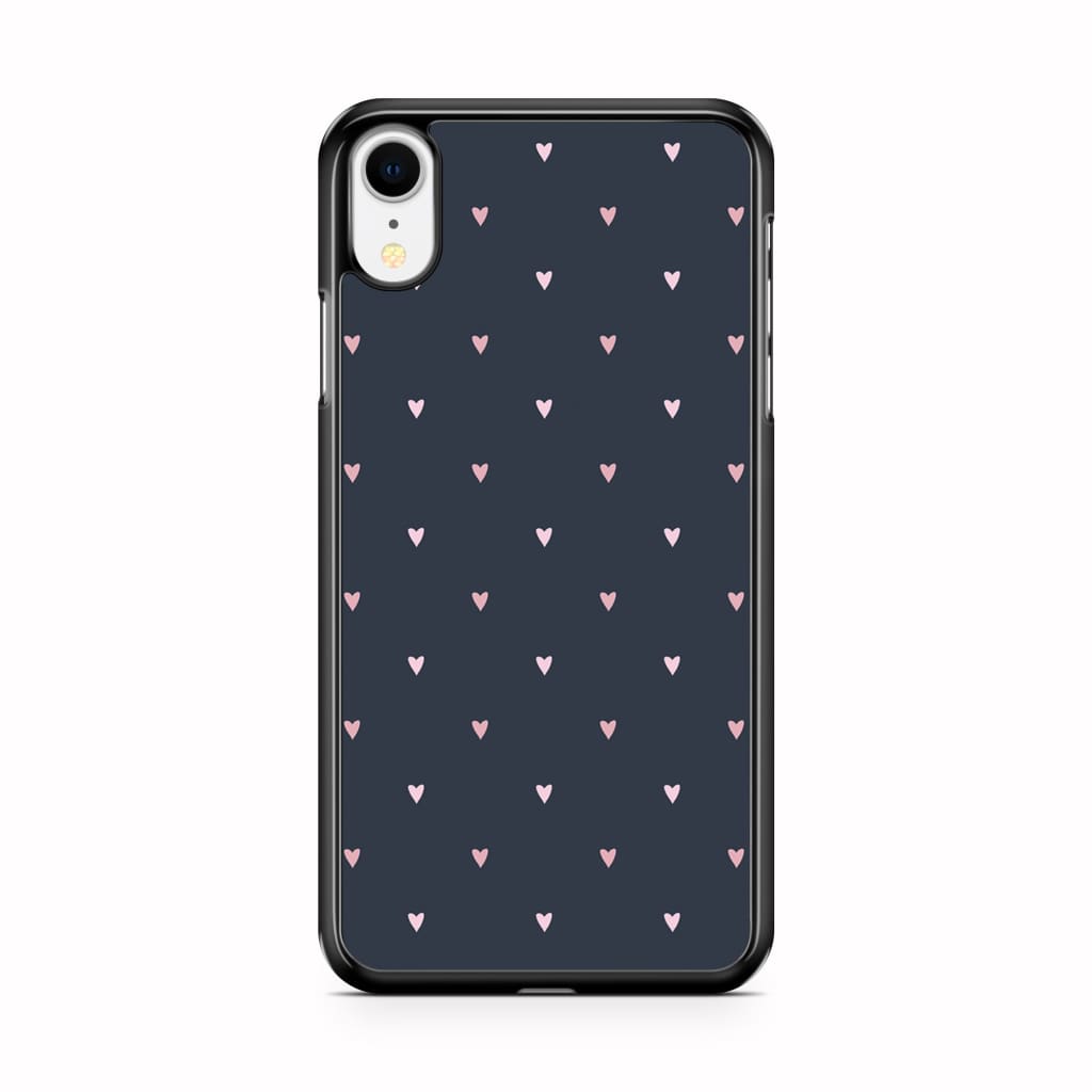 Tiny Navy Hearts - iPhone XR - Phone Case